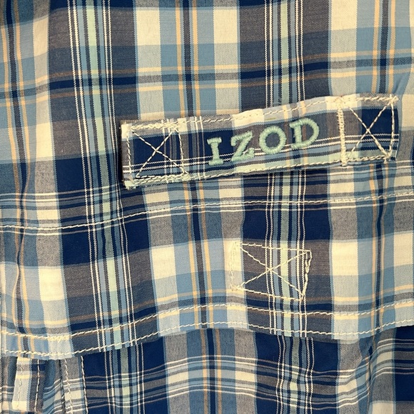 Mens IZOD SURFCASTER Performance Short Sleeved Casual Button down shirt Size M - Picture 3 of 12